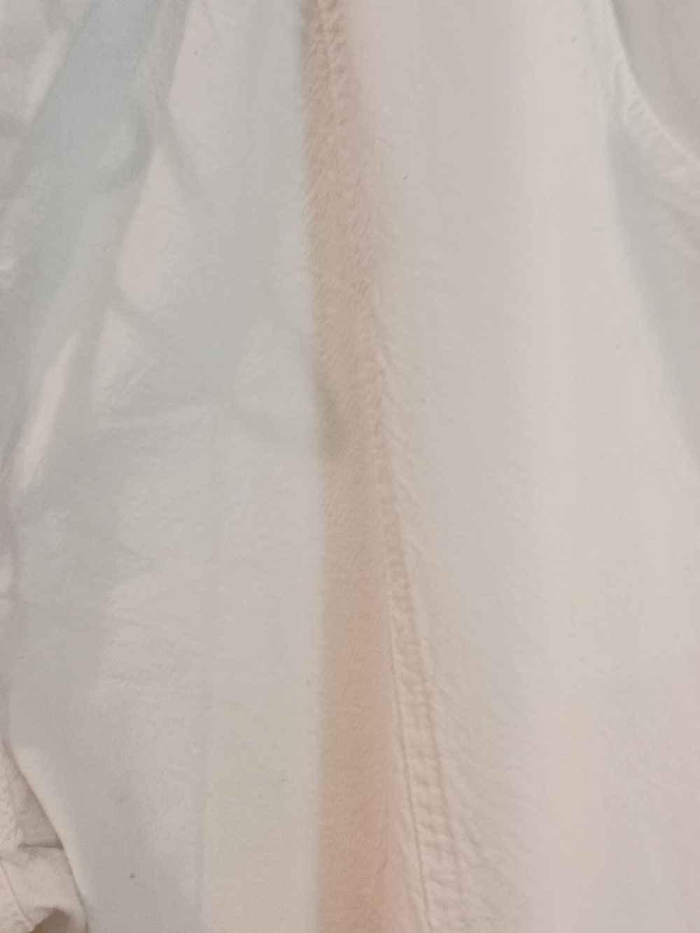 White Cotton Wide-Leg Med Petite Drawstring Pants - Picture 3 of 10